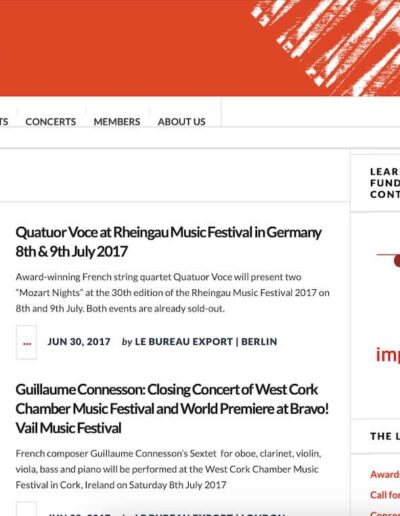 News page on ClassiqueFirst