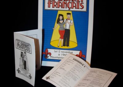 Print communications designs for WVU's French Cabaret talent night