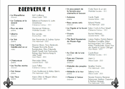 French cabaret program design - inside