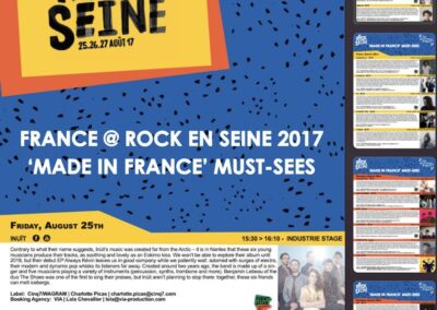 Music Festival Programs for Le Bureau Export